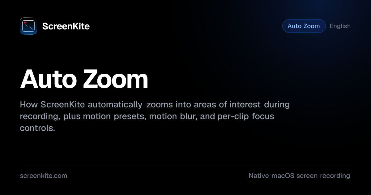 ScreenKite — Auto Zoom - Guide
