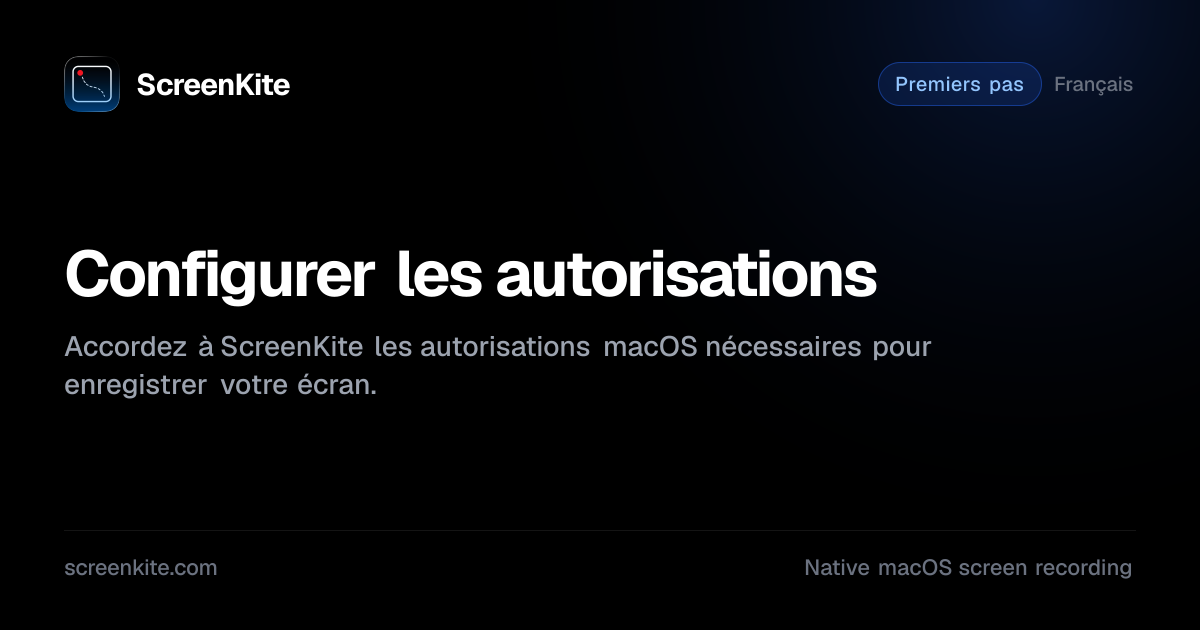 ScreenKite — Configurer les autorisations - Guide