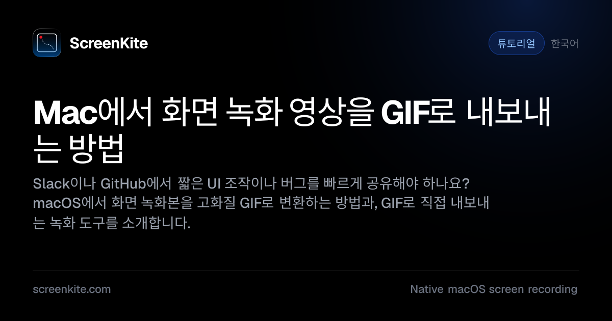 ScreenKite — How to Export a Screen Recording as a GIF on Mac